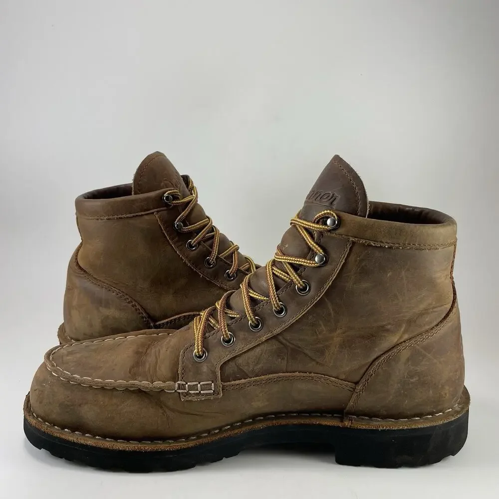 Danner Bull Run Moc Toe Boots Mens Size 10.5 D Brown Leather 6